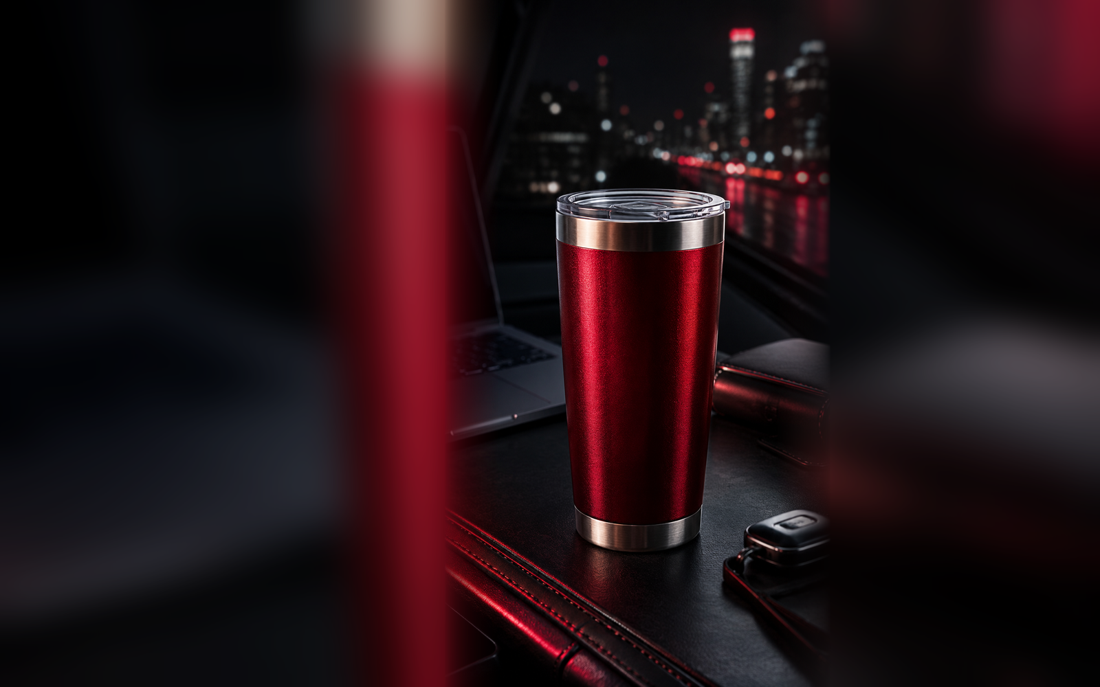 CyberFlasks Blood Moon insulated tumbler lifestyle image