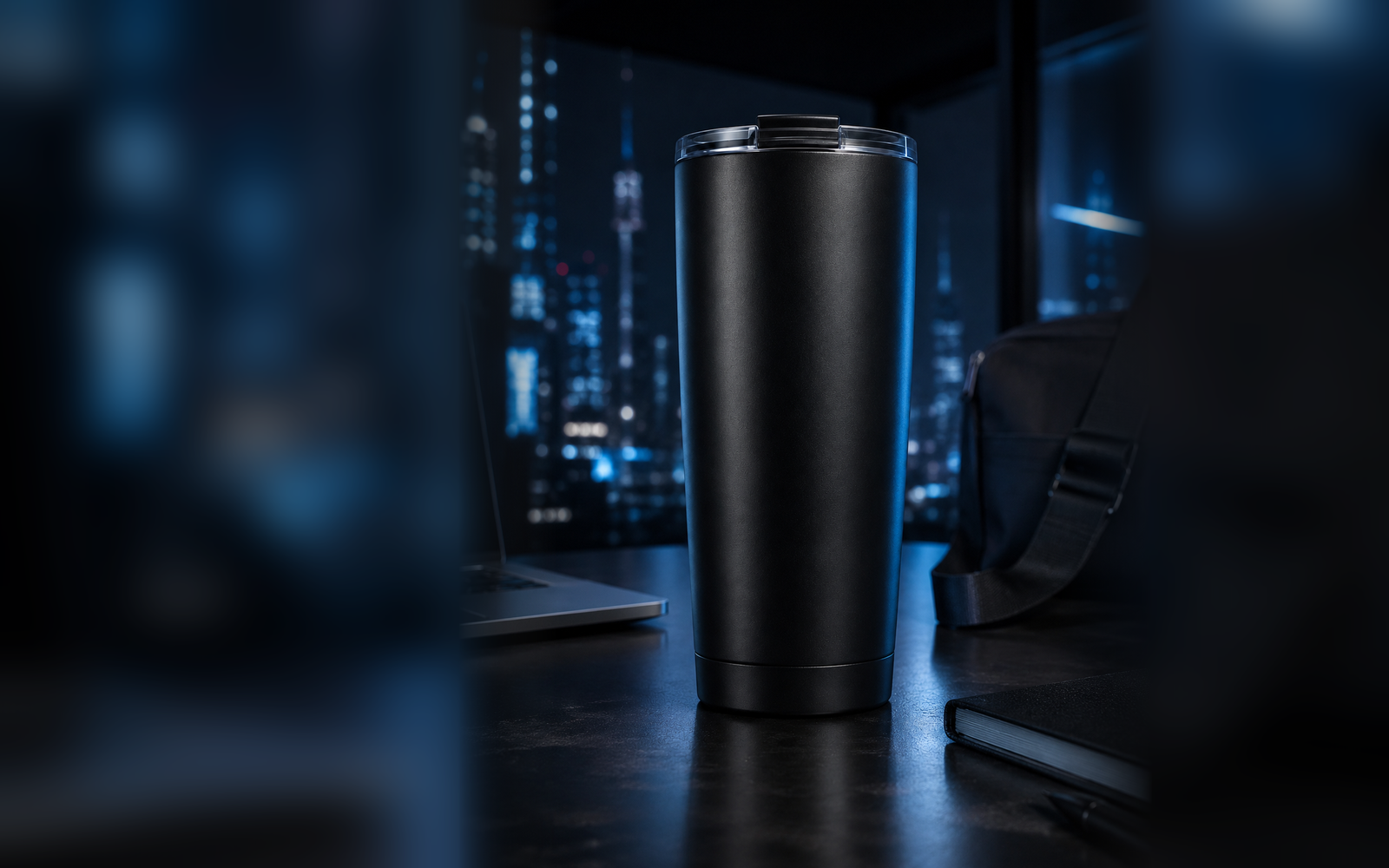 CyberFlasks Eclipse Core insulated tumbler lifestyle image