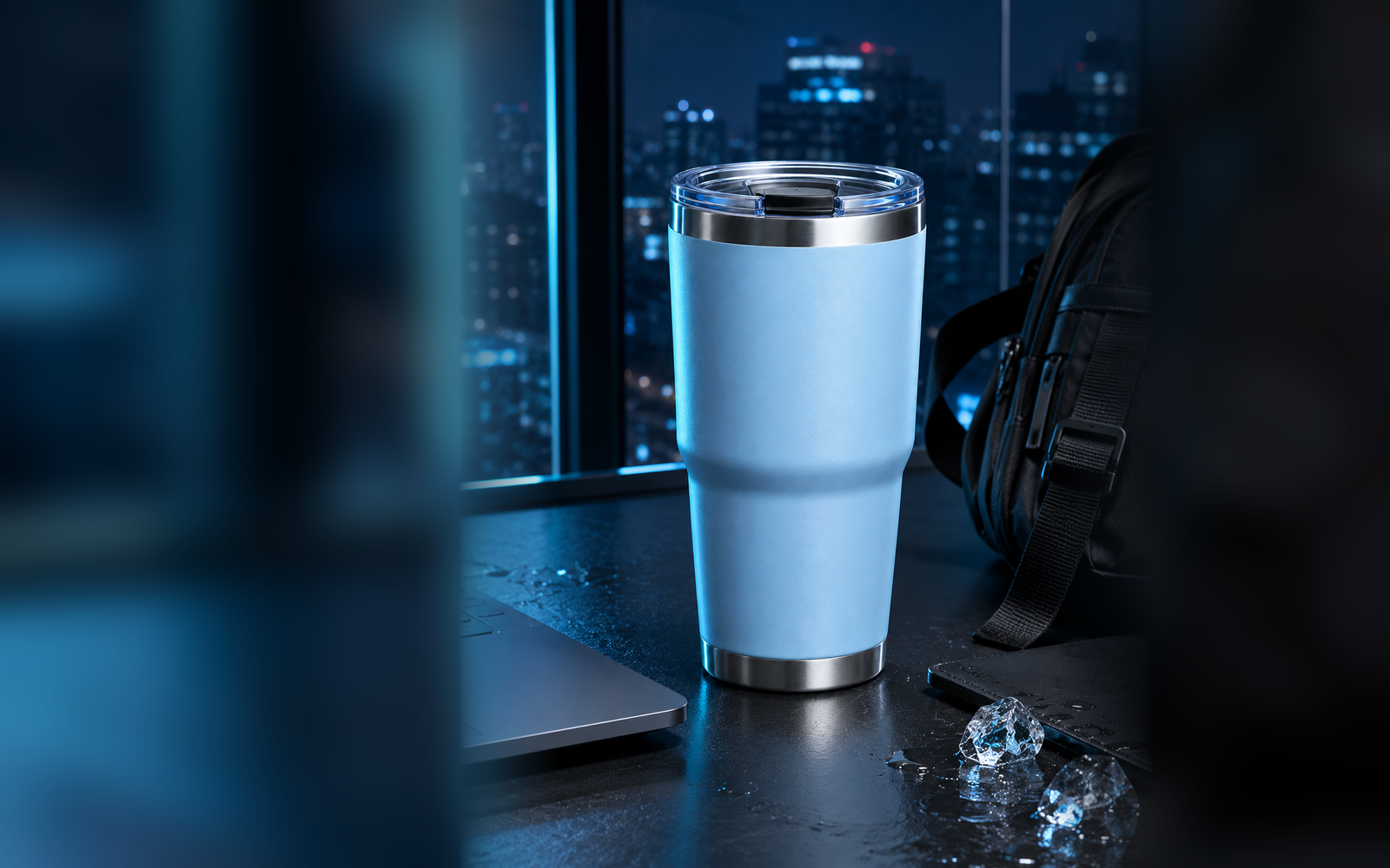 CyberFlasks Frostbyte insulated tumbler lifestyle image