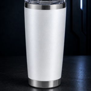 CyberFlasks Lunar White insulated tumbler product image