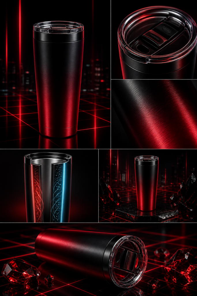 CyberFlasks Crimson Grid product detail poster